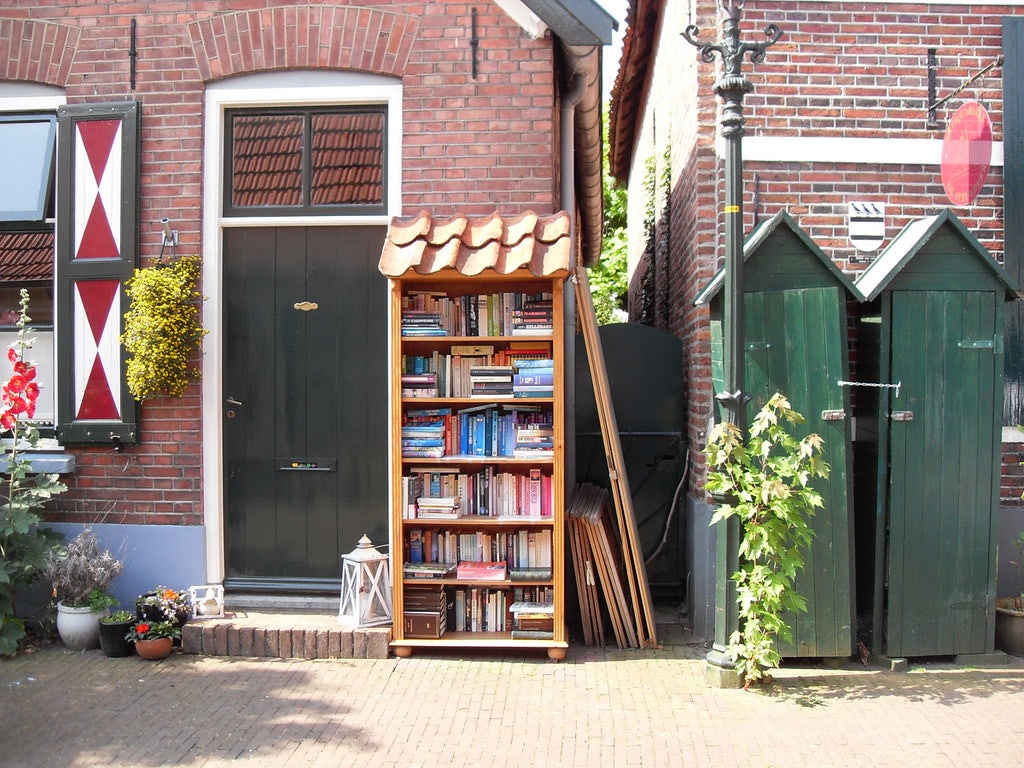 books stalled outside a house in Bredevoort